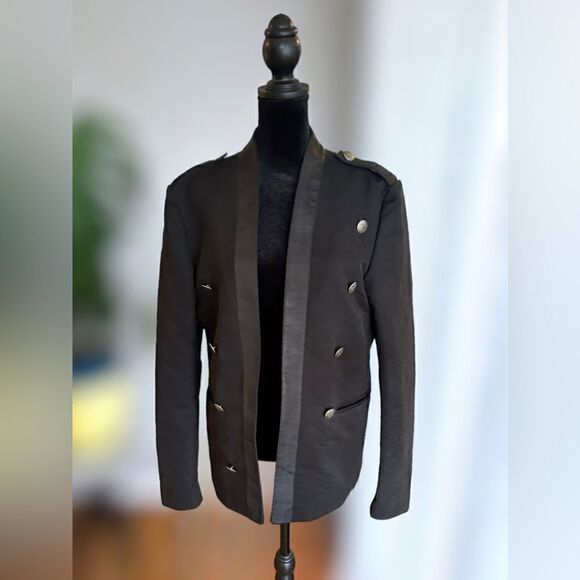 ASOS Premium Military Button Textured Blazer Suit Jacket Size 36R - Picture 15 of 16